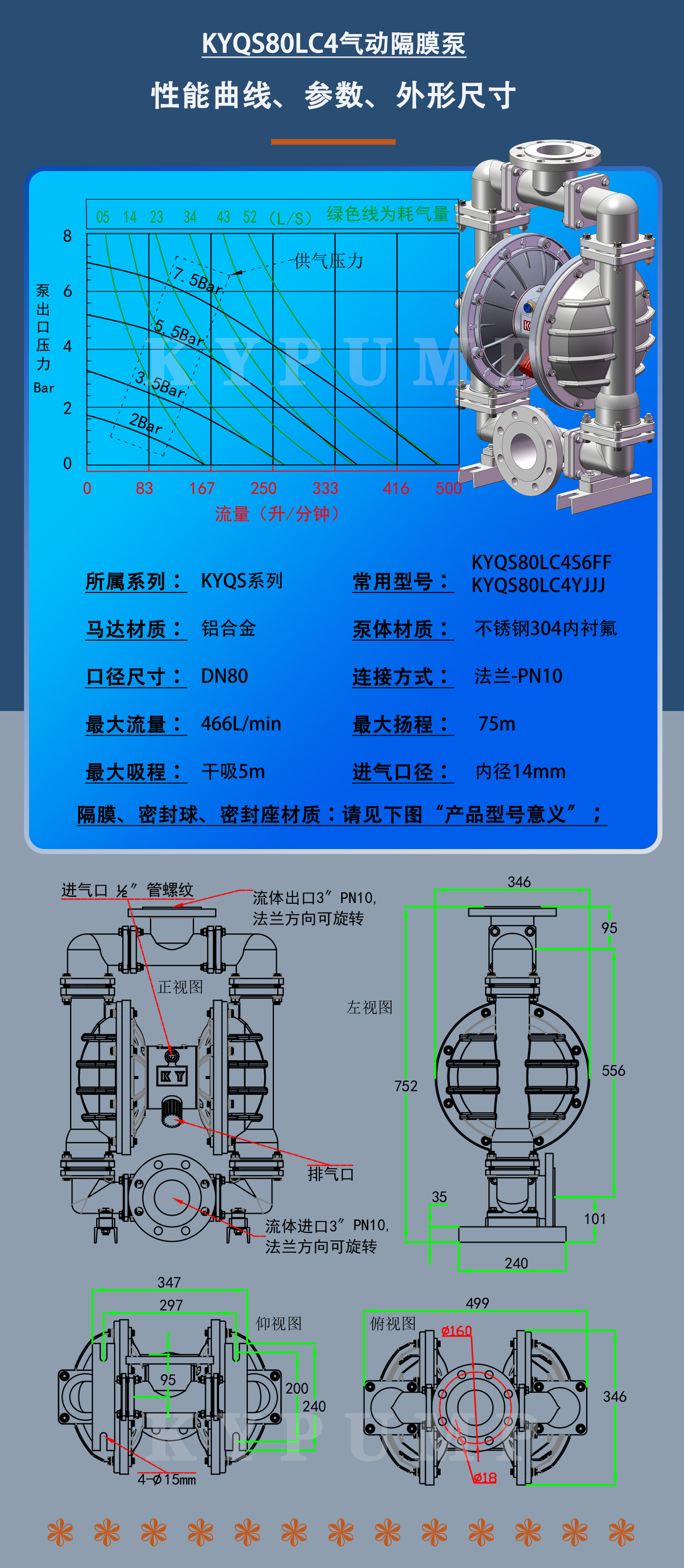 KYQS80LC4泵詳細(xì)參數(shù)