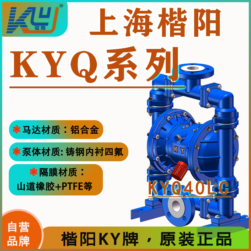 KYQ40LC鑄鋼內(nèi)襯氟氣動(dòng)隔膜泵4