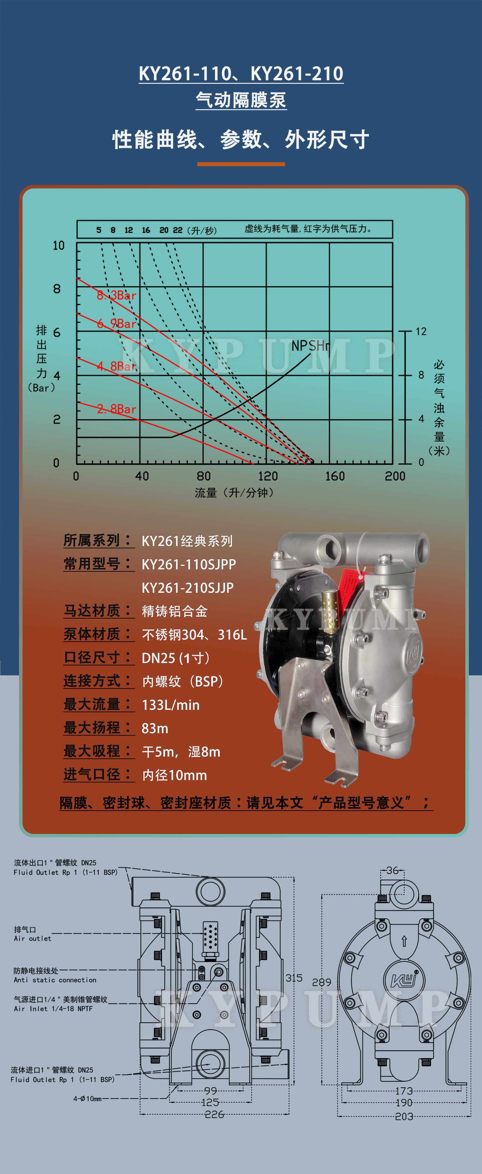 5-泵詳細(xì)參數(shù)KY261-110